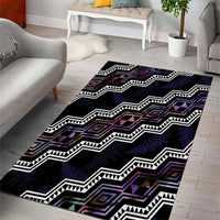 Personalised Taniko Aotearoa Mix Paua Shell Area Rug Niho Taniwha Lilac Glitter LT01 - Polynesian Pride