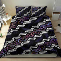 Personalised Taniko Aotearoa Mix Paua Shell Bedding Set Niho Taniwha Lilac Glitter LT01 - Polynesian Pride