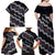 Personalised Taniko Aotearoa Mix Paua Shell Family Matching Off Shoulder Maxi Dress and Hawaiian Shirt Niho Taniwha Lilac Glitter