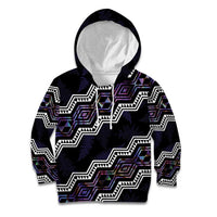 Personalised Taniko Aotearoa Mix Paua Shell Kid Hoodie Niho Taniwha Lilac Glitter LT01 Hoodie Purple - Polynesian Pride
