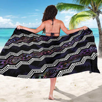 Personalised Taniko Aotearoa Mix Paua Shell Sarong Niho Taniwha Lilac Glitter LT01 - Polynesian Pride