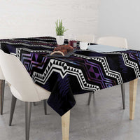 Personalised Taniko Aotearoa Mix Paua Shell Tablecloth Niho Taniwha Lilac Glitter LT01 - Polynesian Pride