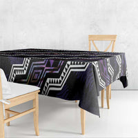 Personalised Taniko Aotearoa Mix Paua Shell Tablecloth Niho Taniwha Lilac Glitter LT01 - Polynesian Pride