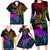 Wellington Pride Family Matching Long Sleeve Bodycon Dress and Hawaiian Shirt Aotearoa Tribal Rainbow Pattern LT01 - Polynesian Pride