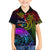 Wellington Pride Family Matching Long Sleeve Bodycon Dress and Hawaiian Shirt Aotearoa Tribal Rainbow Pattern LT01 Son's Shirt Black - Polynesian Pride