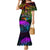 Wellington Pride Family Matching Mermaid Dress and Hawaiian Shirt Aotearoa Tribal Rainbow Pattern LT01 Mom's Dress Black - Polynesian Pride