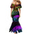 Wellington Pride Family Matching Mermaid Dress and Hawaiian Shirt Aotearoa Tribal Rainbow Pattern LT01 - Polynesian Pride