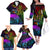 Wellington Pride Family Matching Off Shoulder Long Sleeve Dress and Hawaiian Shirt Aotearoa Tribal Rainbow Pattern LT01 - Polynesian Pride