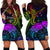 Wellington Pride Hoodie Dress Aotearoa Tribal Rainbow Pattern LT01 - Polynesian Pride