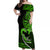 Personalised Hawaii Off Shoulder Maxi Dress Maui Be Strong Kakau Green Version LT01 Women Green - Polynesian Pride