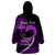 Personalised Hawaii Wearable Blanket Hoodie Maui Be Strong Kakau Purple Version LT01 - Polynesian Pride