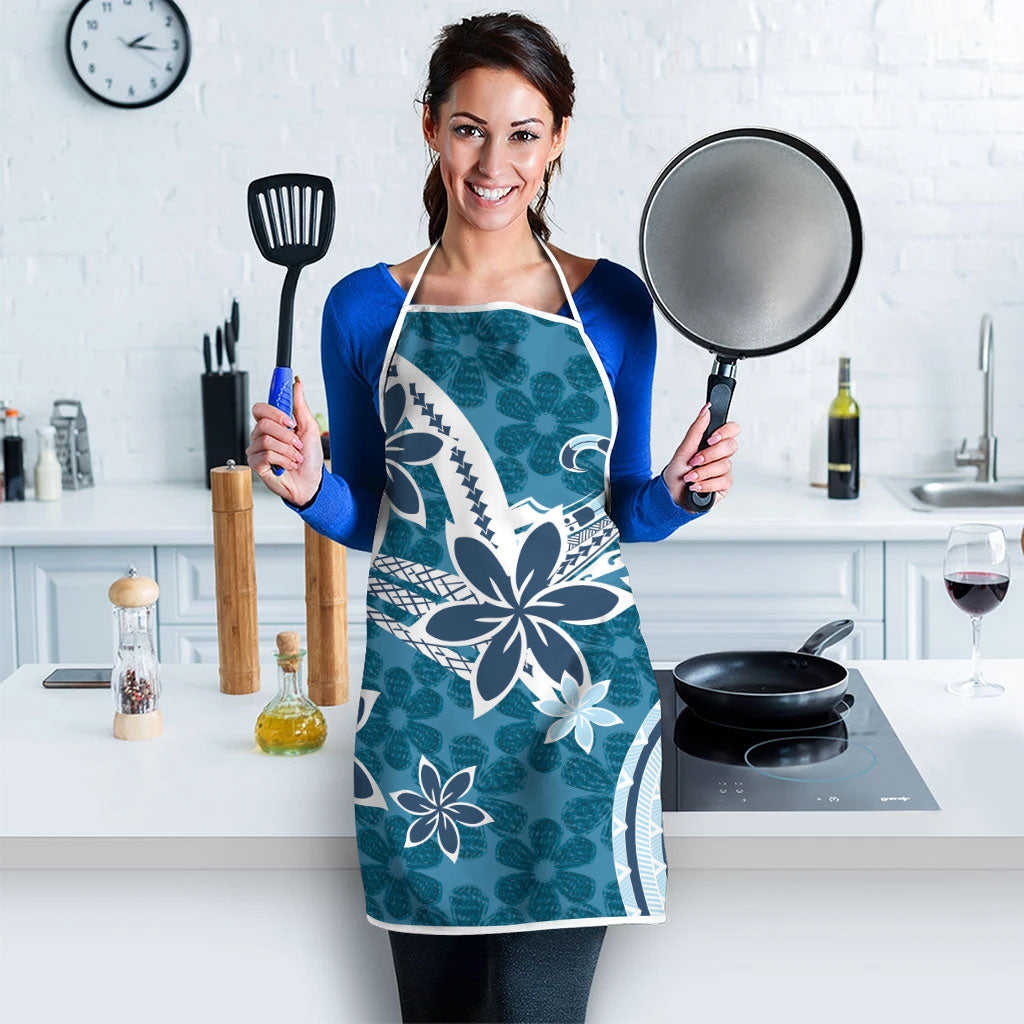 Hawaii Pupuala Plumeria Blue Apron Polynesian Pattern LT01 - Polynesian Pride