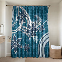 Hawaii Pupuala Plumeria Blue Bathroom Set Polynesian Pattern LT01 Shower Curtain Only Blue - Polynesian Pride