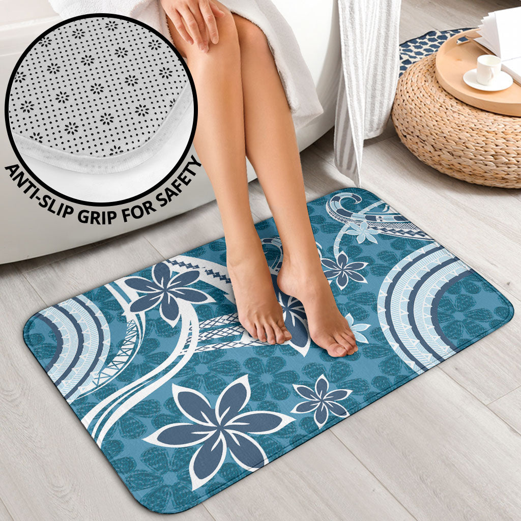 Hawaii Pupuala Plumeria Blue Bathroom Set Polynesian Pattern LT01 - Polynesian Pride