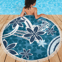 Hawaii Pupuala Plumeria Blue Beach Blanket Polynesian Pattern LT01 - Polynesian Pride