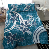 Hawaii Pupuala Plumeria Blue Bedding Set Polynesian Pattern LT01 - Polynesian Pride