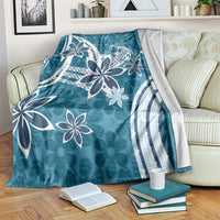 Hawaii Pupuala Plumeria Blue Blanket Polynesian Pattern LT01 Blue - Polynesian Pride