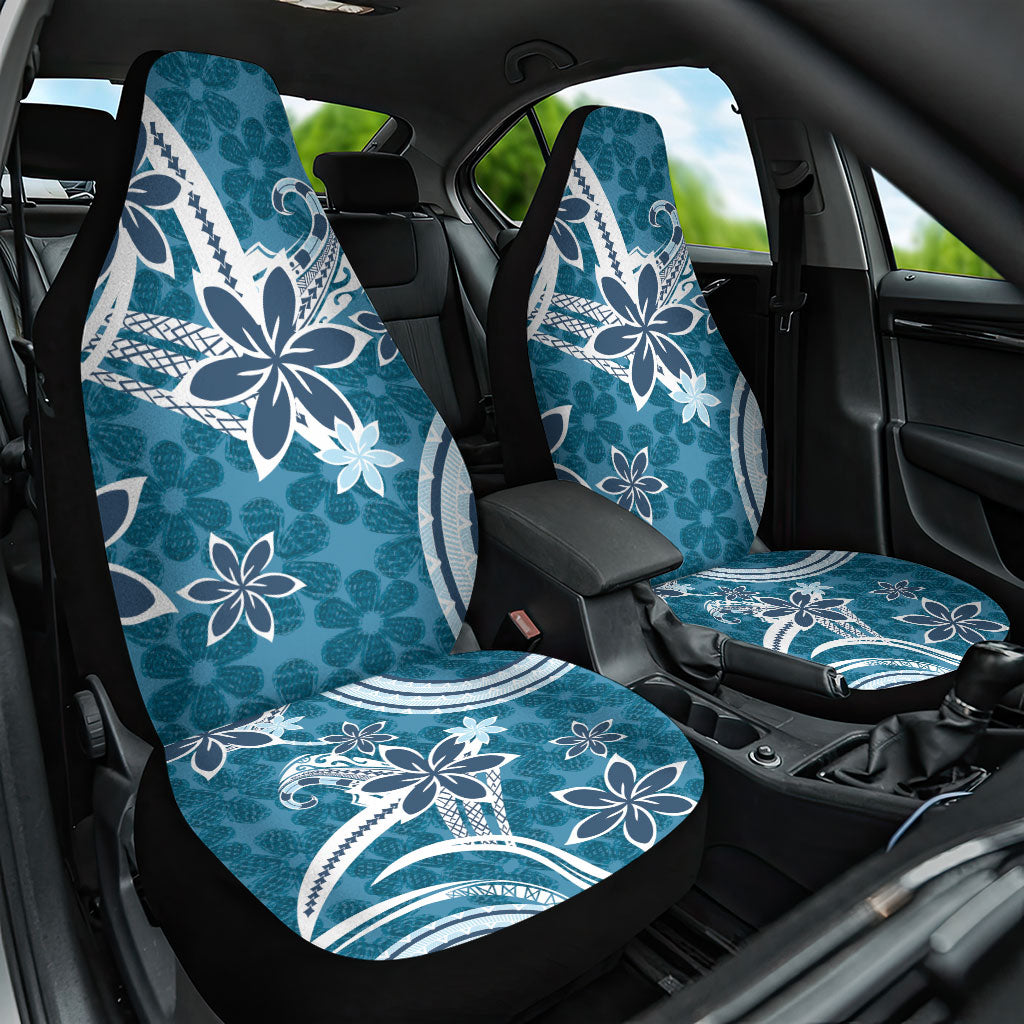 Hawaii Pupuala Plumeria Blue Car Seat Cover Polynesian Pattern LT01 One Size Blue - Polynesian Pride