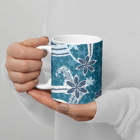 Hawaii Pupuala Plumeria Blue Ceramic Mug Polynesian Pattern LT01 - Polynesian Pride