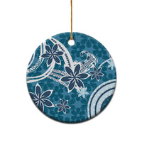 Hawaii Pupuala Plumeria Blue Ceramic Ornament Polynesian Pattern LT01 - Polynesian Pride