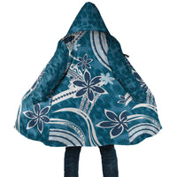 Hawaii Pupuala Plumeria Blue Cloak Polynesian Pattern LT01 Unisex Blue - Polynesian Pride