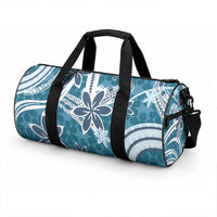 Hawaii Pupuala Plumeria Blue Duffle Bag Polynesian Pattern LT01 - Polynesian Pride