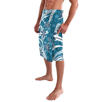 Hawaii Pupuala Plumeria Blue Lavalava Polynesian Pattern LT01 - Polynesian Pride