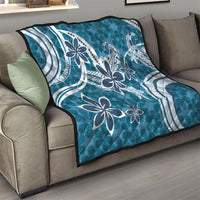 Hawaii Pupuala Plumeria Blue Quilt Polynesian Pattern LT01 - Polynesian Pride
