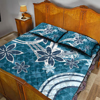 Hawaii Pupuala Plumeria Blue Quilt Bed Set Polynesian Pattern LT01 - Polynesian Pride