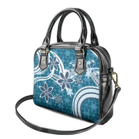 Hawaii Pupuala Plumeria Blue Shoulder Handbag Polynesian Pattern LT01 - Polynesian Pride