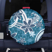 Hawaii Pupuala Plumeria Blue Spare Tire Cover Polynesian Pattern LT01 No hole Blue - Polynesian Pride