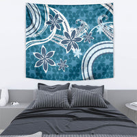 Hawaii Pupuala Plumeria Blue Tapestry Polynesian Pattern LT01 - Polynesian Pride