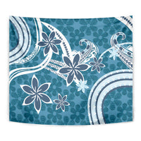 Hawaii Pupuala Plumeria Blue Tapestry Polynesian Pattern LT01 - Polynesian Pride