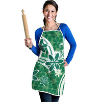 Hawaii Pupuala Plumeria Green Apron Polynesian Pattern LT01 - Polynesian Pride