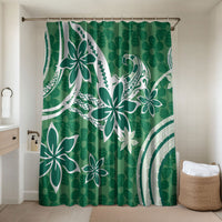 Hawaii Pupuala Plumeria Green Bathroom Set Polynesian Pattern LT01 Shower Curtain Only Green - Polynesian Pride
