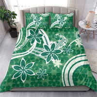 Hawaii Pupuala Plumeria Green Bedding Set Polynesian Pattern LT01 - Polynesian Pride