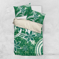 Hawaii Pupuala Plumeria Green Bedding Set Polynesian Pattern LT01 US Twin 172cm x 218cm Green - Polynesian Pride