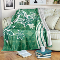 Hawaii Pupuala Plumeria Green Blanket Polynesian Pattern LT01 Green - Polynesian Pride
