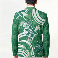 Hawaii Pupuala Plumeria Green Blazer Polynesian Pattern LT01 - Polynesian Pride