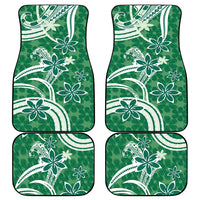 Hawaii Pupuala Plumeria Green Car Mats Polynesian Pattern LT01 - Polynesian Pride
