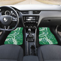Hawaii Pupuala Plumeria Green Car Mats Polynesian Pattern LT01 Set 2pcs - Front Green - Polynesian Pride