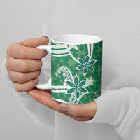 Hawaii Pupuala Plumeria Green Ceramic Mug Polynesian Pattern LT01 - Polynesian Pride