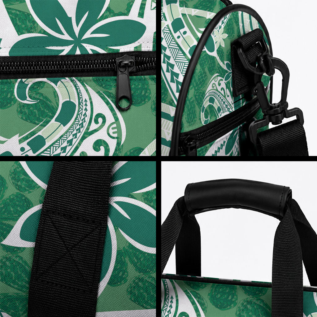 Hawaii Pupuala Plumeria Green Duffle Bag Polynesian Pattern LT01 - Polynesian Pride