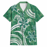 Hawaii Pupuala Plumeria Green Hawaiian Shirt Polynesian Pattern LT01 Green - Polynesian Pride