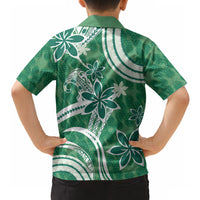 Hawaii Pupuala Plumeria Green Hawaiian Shirt Polynesian Pattern LT01 - Polynesian Pride