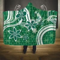 Hawaii Pupuala Plumeria Green Hooded Blanket Polynesian Pattern LT01 - Polynesian Pride