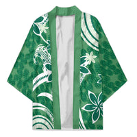 Hawaii Pupuala Plumeria Green Kimono Polynesian Pattern LT01 Unisex Green - Polynesian Pride