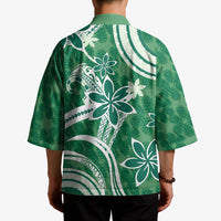 Hawaii Pupuala Plumeria Green Kimono Polynesian Pattern LT01 - Polynesian Pride