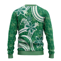 Hawaii Pupuala Plumeria Green Ugly Christmas Sweater Polynesian Pattern LT01 - Polynesian Pride
