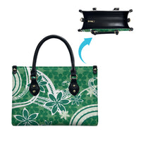 Hawaii Pupuala Plumeria Green Leather Bag Polynesian Pattern LT01 - Polynesian Pride